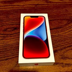 A red iPhone box